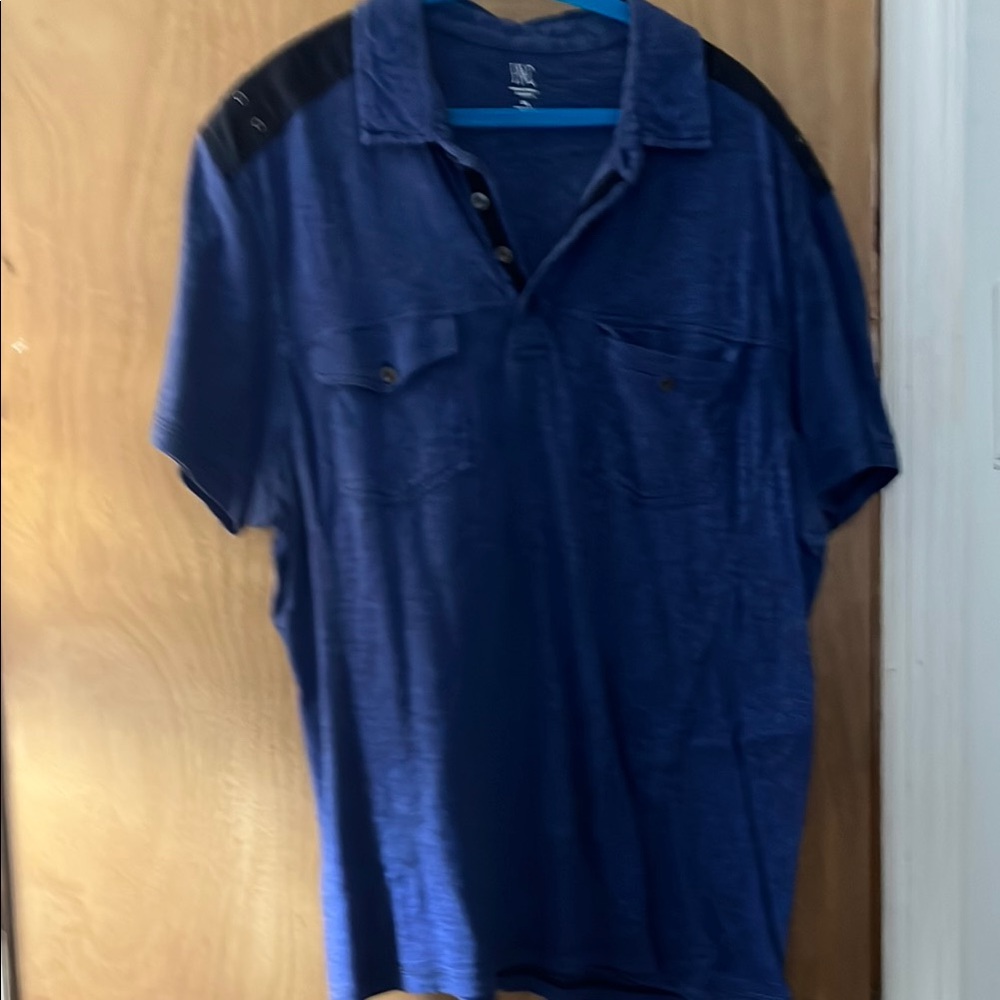 Blue and Black Polo Shirt